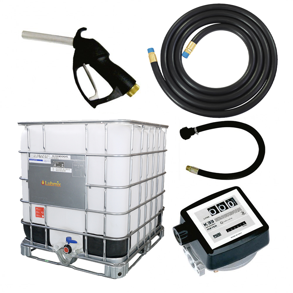 Kit para Abastecimento de Gasolina por Gravidade Lubmix com Bico de Abastecimento e Medidor Mecânico a Prova de Explosão