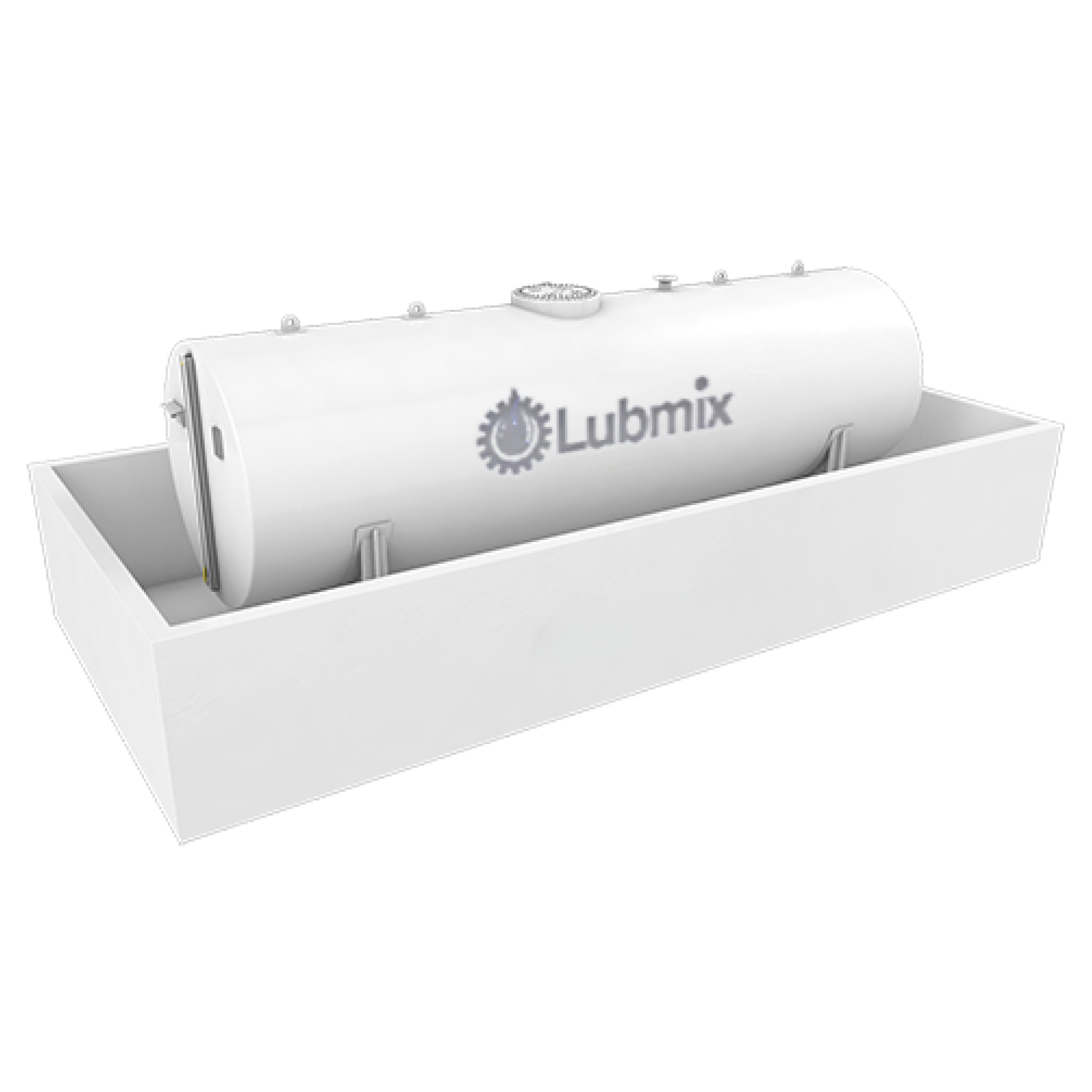 Tanque Aéreo 5.000 Litros com Bacia de Contenção 5.500 Litros Completo Pleno Lubmix MIX-TQC-5M
