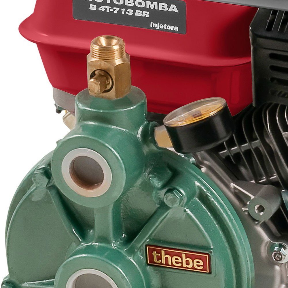 Motobomba Partida Manual para Água Branco B4T-713 Injetora 3,0 m3/h Motor 5,5CV Sucção 1.1-4 Pol Retorno 1 Pol Recalque 3-4 Pol - Imagem 4