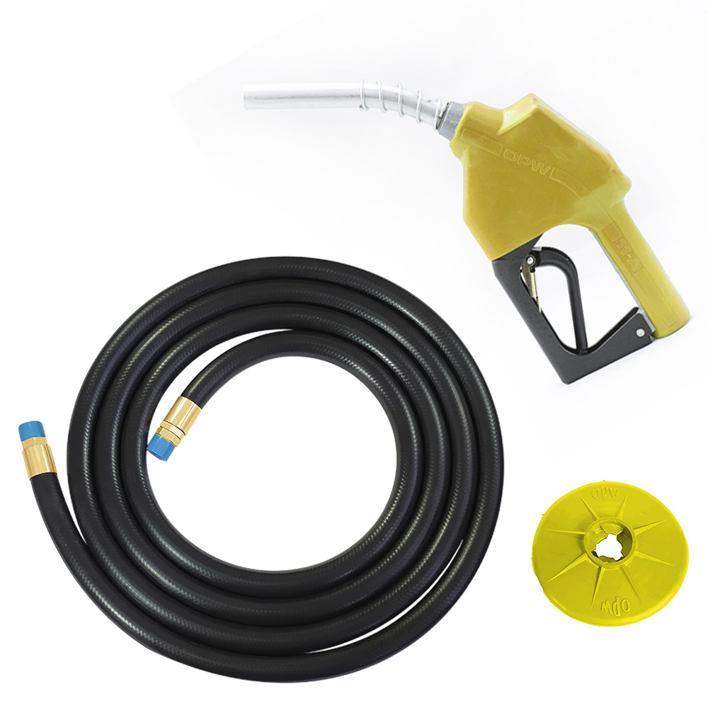 Kit Abastecimento OPW Bico Automático 11AP com Protetor Anti Respingo e Mangueira Ø 3/4" 5m Lubmix Terminal Latão 1F 1G MOW-KAP-PTL-AM