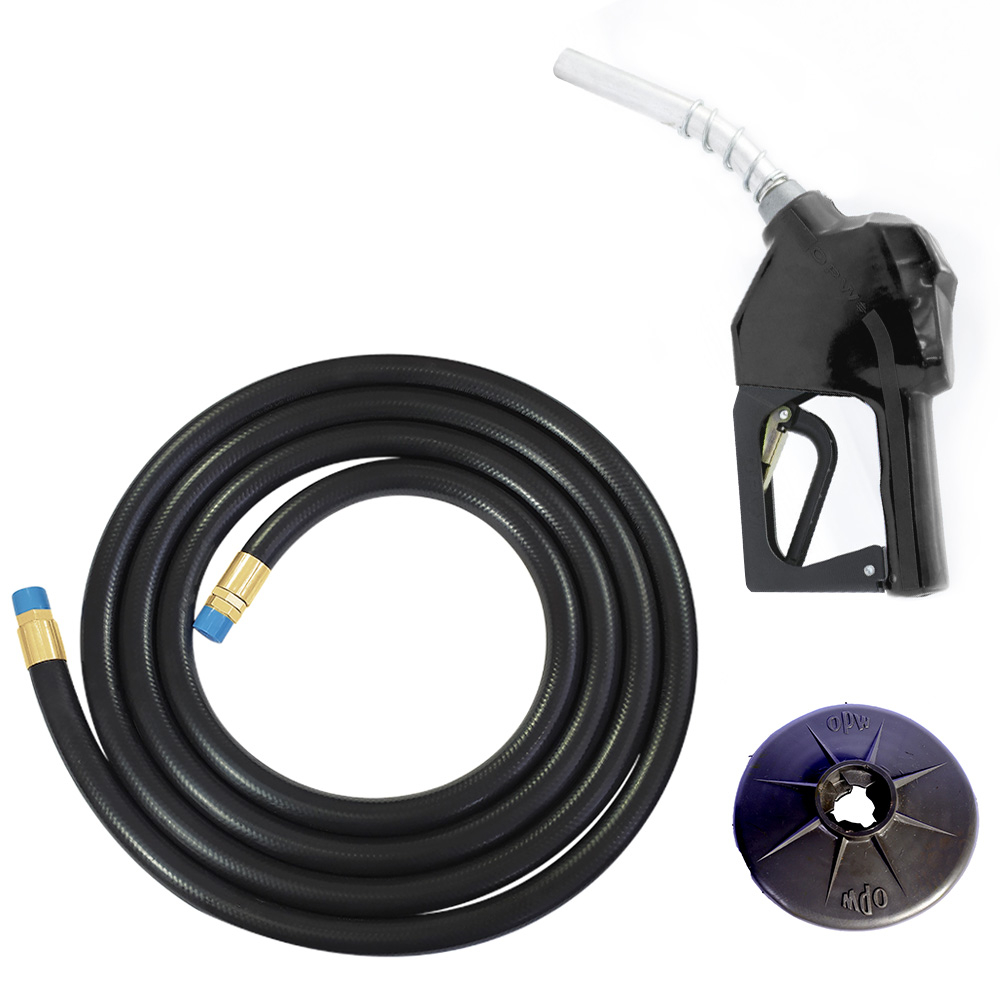 Kit Abastecimento OPW Bico Automático 11BP com Protetor Anti Respingo e Mangueira Ø 3/4" 5m Lubmix Terminal Latão 1F 1G MOW-KBP-PTL-PT