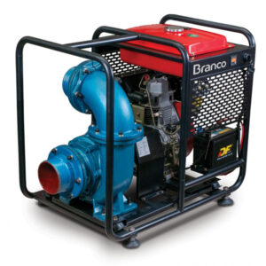 Motobomba Partida Elétrica para Água Branco BD-720-E Centrífuga 180 m3/h Motor 13CV com redução 2:1 Sucção 6 Pol Recalque 6 Pol