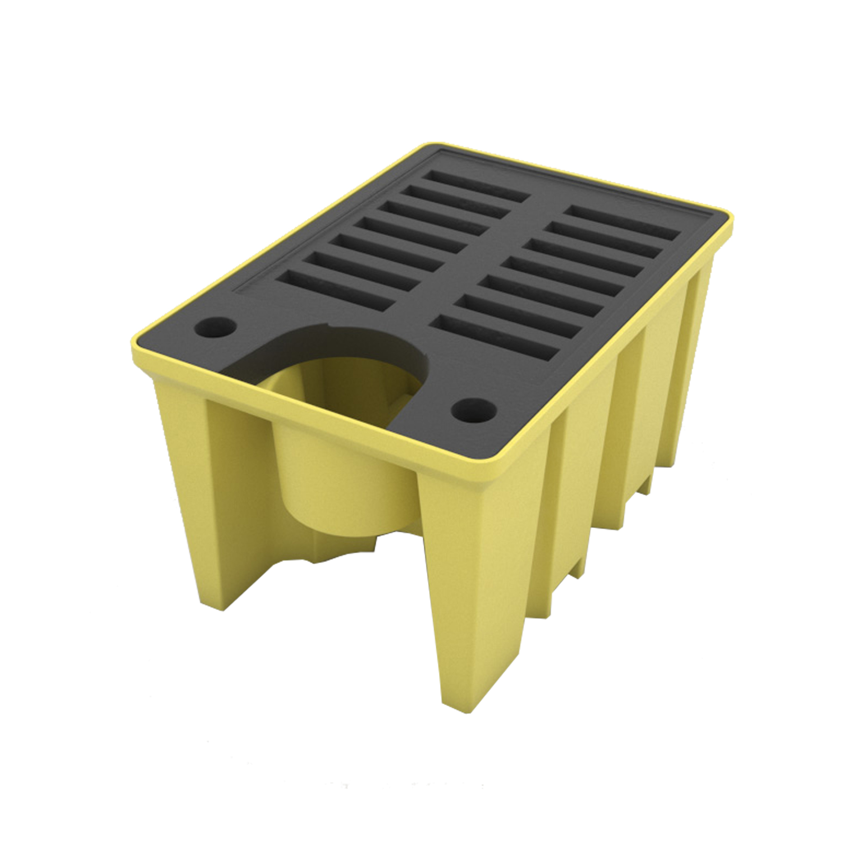 Pallet de Contenção Lubmix MIX-PL062-PG Para IBC 1000L Com Grade