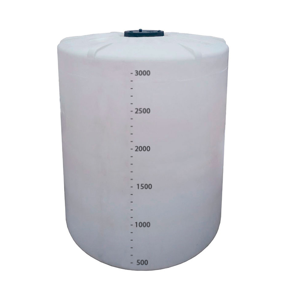Tanque Cilíndrico Vertical de Fundo Plano Lubmix MIX-RCV-3000 Capacidade 3000 Litros em Polietileno