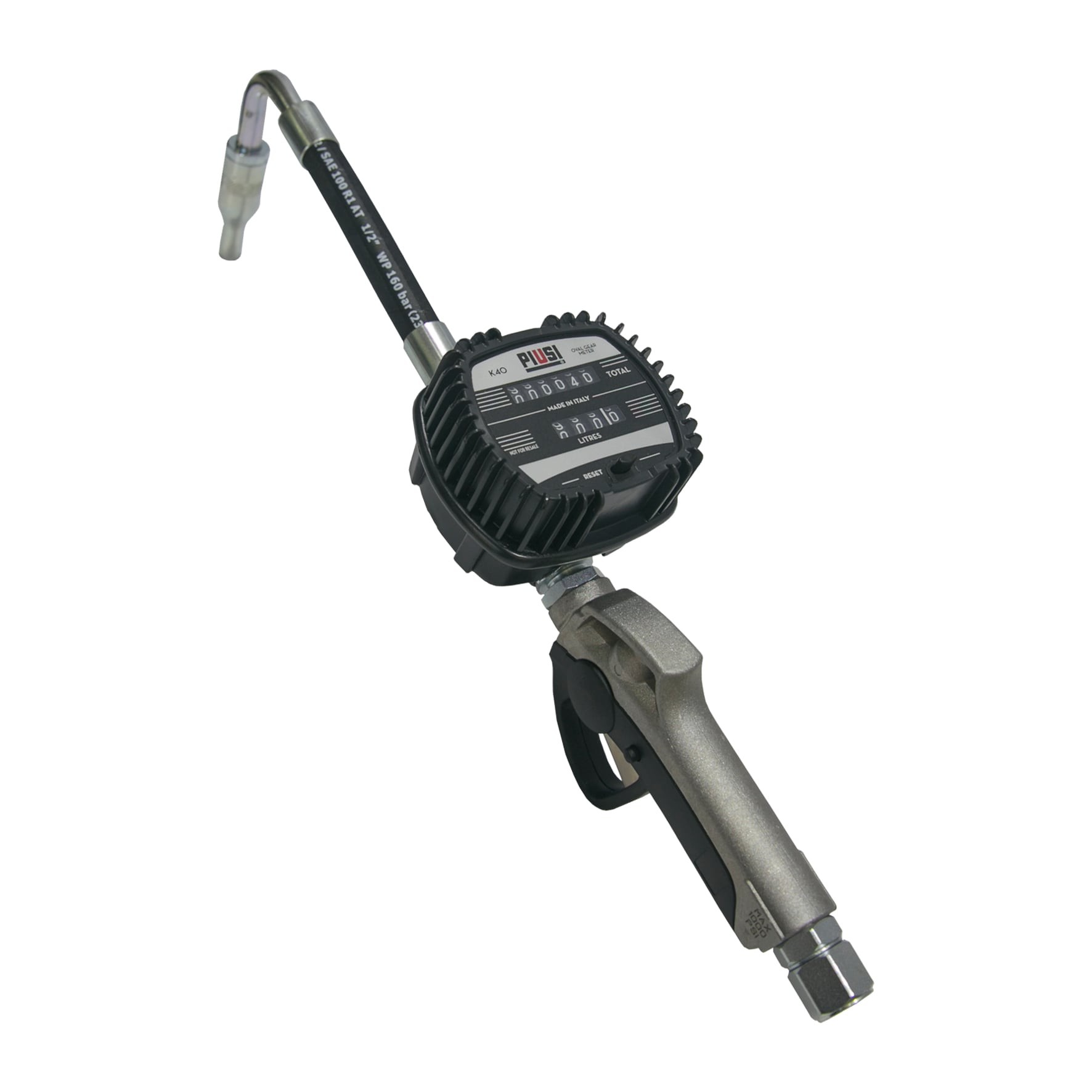 Medidor Mecânico com Gatilho para Óleo Lubrificante Piusi MIX-KF1 Ø 1/2 Pol. 30L/min