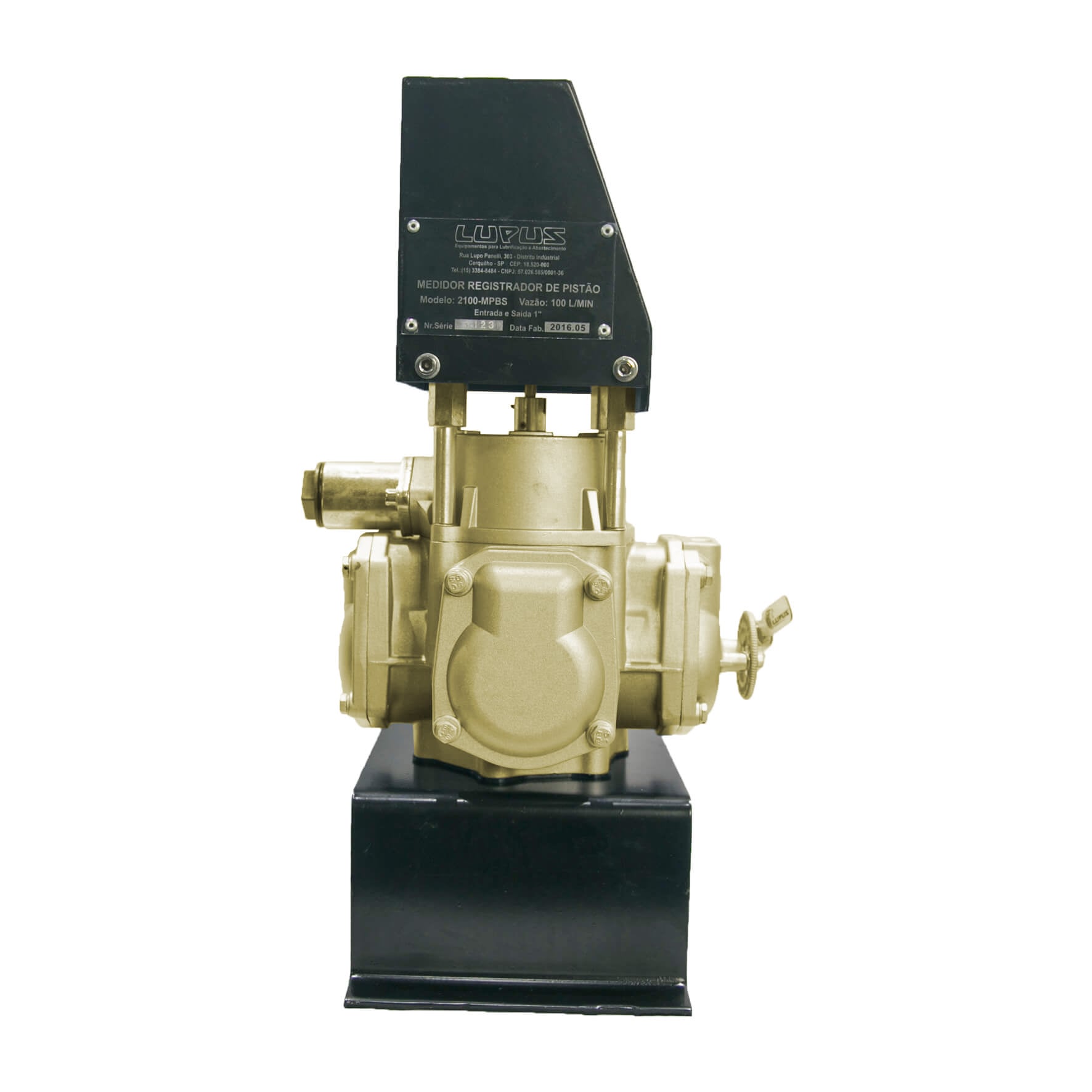 Bloco Volumétrico Registrador com Numerador para Diesel Gasolina Óleo Querosene e Etanol Lupus 2200-MPBS de 04 Dígitos 150LPM 1-1-2 Polegadas - Imagem 3