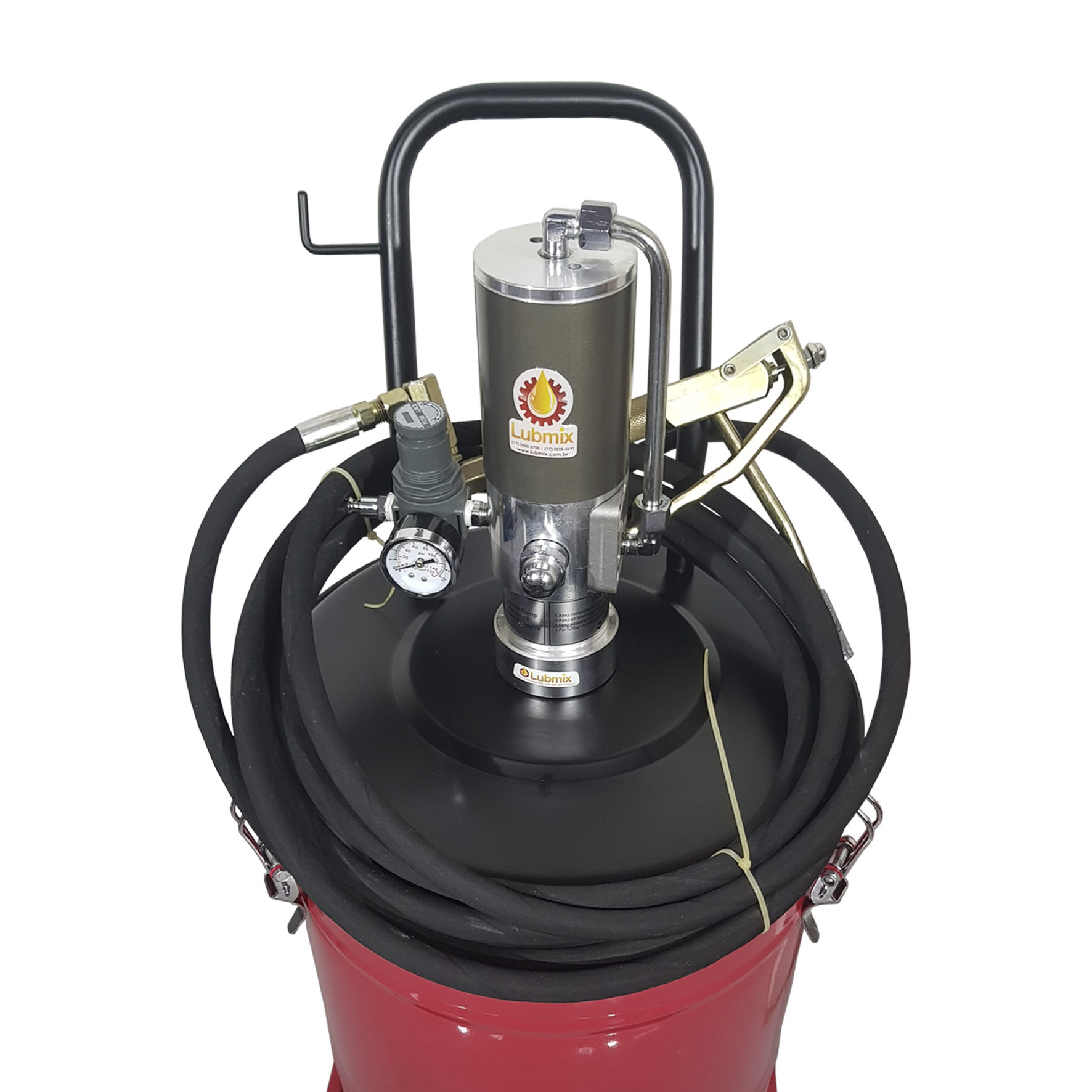 Propulsora Pneumática para Graxa Lubmix P30R com Carrinho e Tambor de 30 Kg - Imagem 4