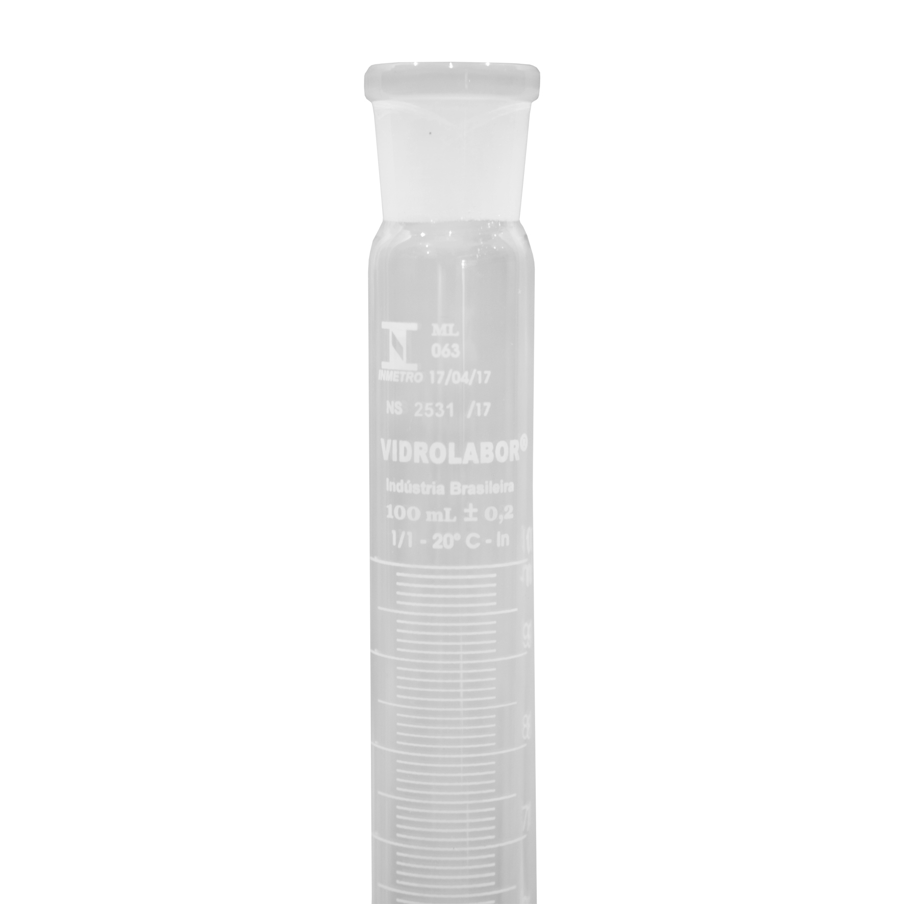 Proveta Graduada para Diesel Gasolina e Etanol Lubmix MIX-PGV1M em Vidro 100 ml Homologado pelo INMETRO - Imagem 4
