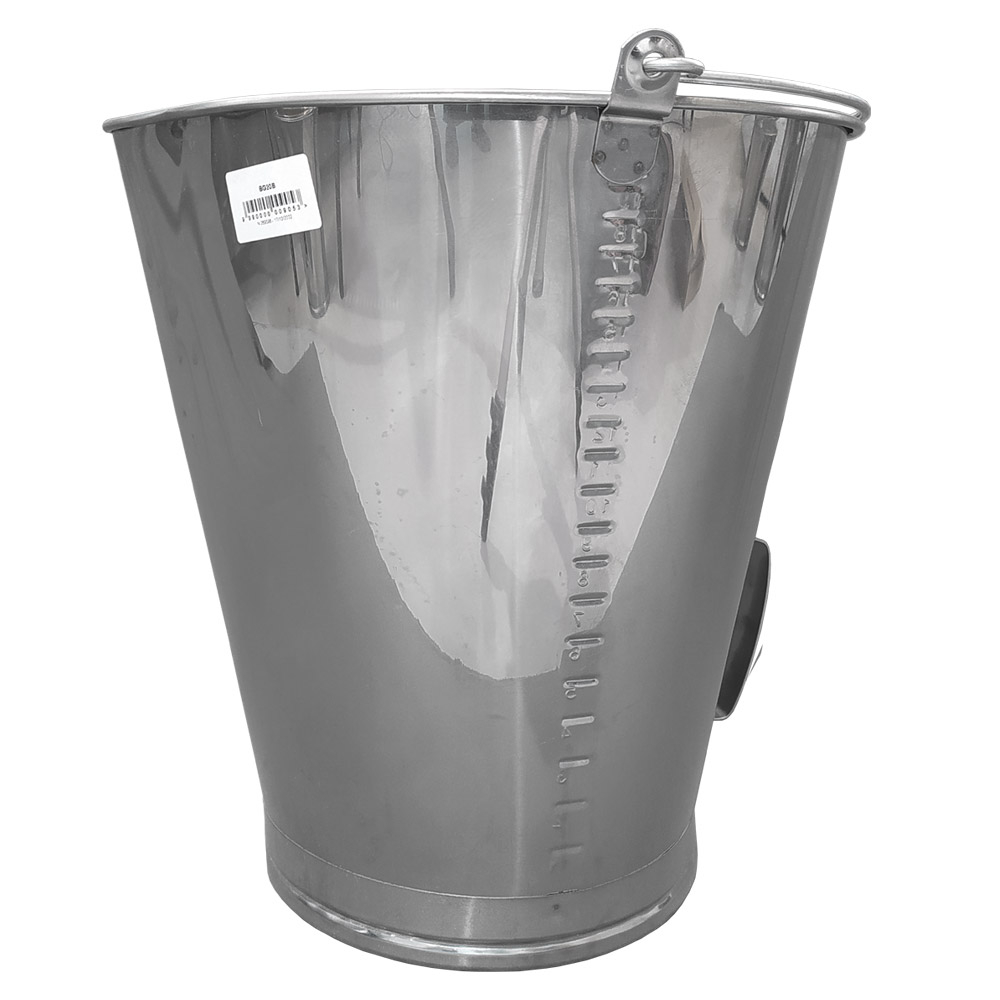 Balde Graduado INOX com Bico e Alça Lubmix MIX-BG20B Capacidade 20 Litros - Imagem 3