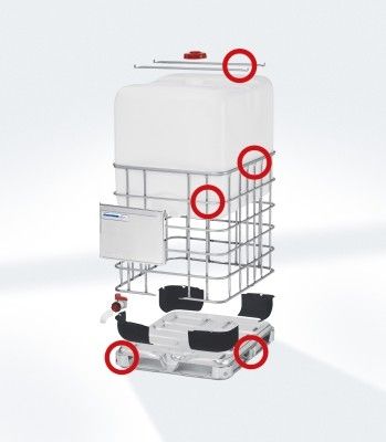 Bombona de 1000 Litros Nova em Polietileno com Palete em Aço Aprovado ANTT 5247 Código MIX-IBC1L - Imagem 4