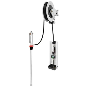 Kit de Distribuição de Óleo Ecodora com Vazão de 20L/min, Carretel Automático, Medidor Digital com Suporte e Propulsora para Tambor de 180kg a 220kg MIX-35275S