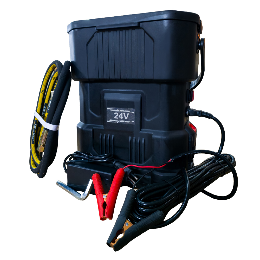 Engraxadeira Elétrica 24V com Comando, Mangueira de 2m, Reservatório de 7Kg e Alta Vazão de 250g/min MIX-50181
