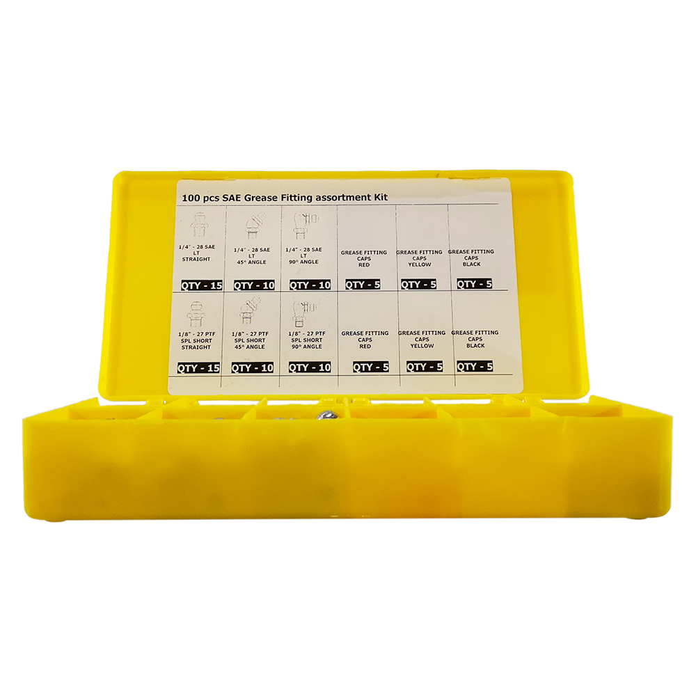 Kit Lubrificação com Mix de Pinos Graxeiros e Protetores Lubmix MIX-12100 com 100 Peças - Imagem 2