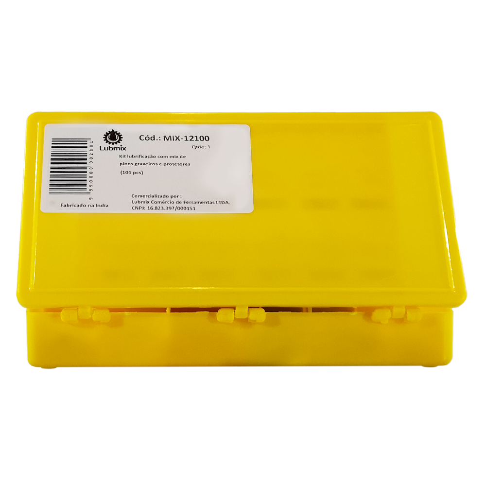 Kit Lubrificação com Mix de Pinos Graxeiros e Protetores Lubmix MIX-12100 com 100 Peças - Imagem 5