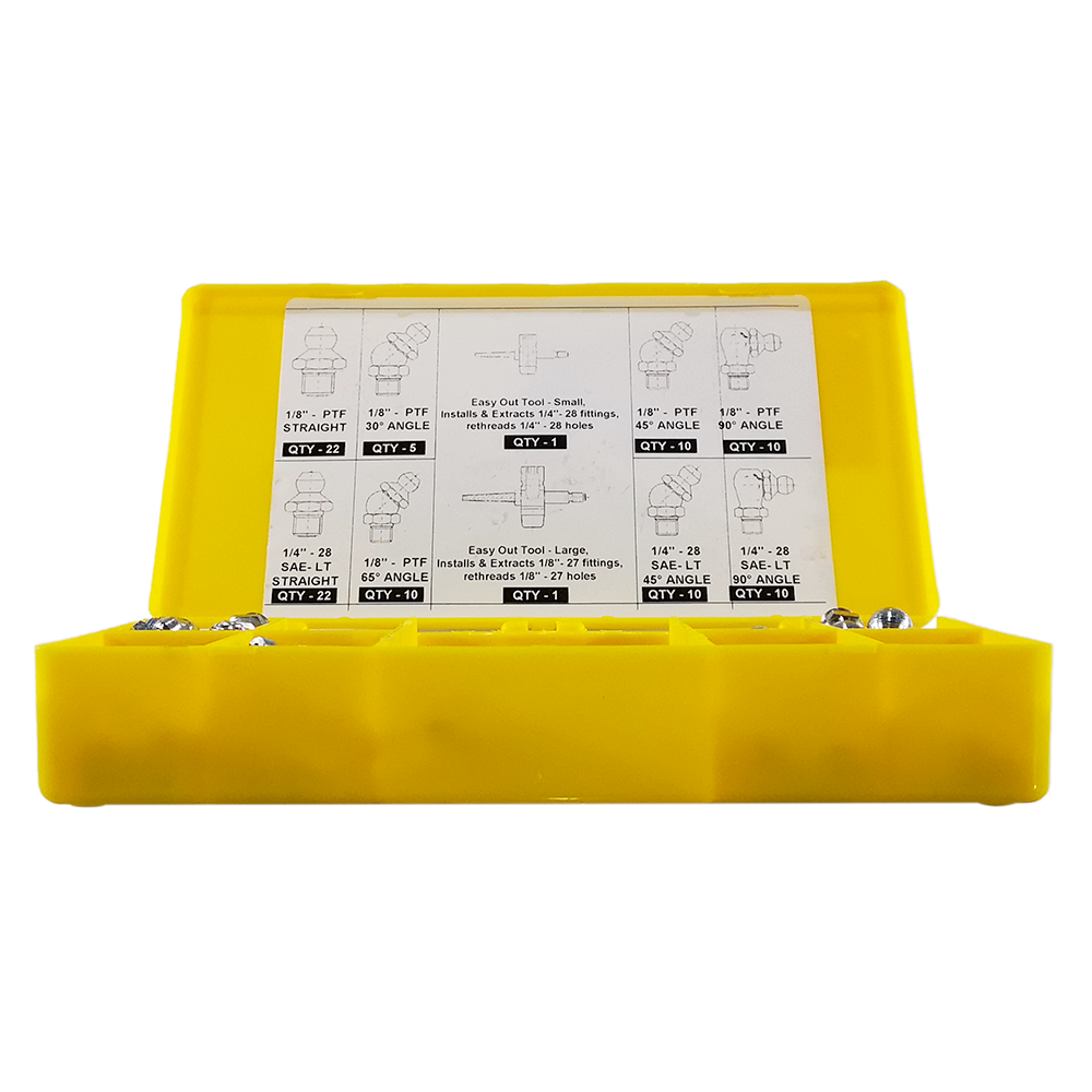 Kit Lubrificação com Mix de Pinos Graxeiros Lubmix MIX-12101 com 101 Peças - Imagem 2