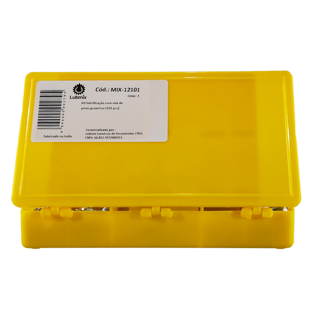 Kit Lubrificação com Mix de Pinos Graxeiros Lubmix MIX-12101 com 101 Peças - Imagem 4