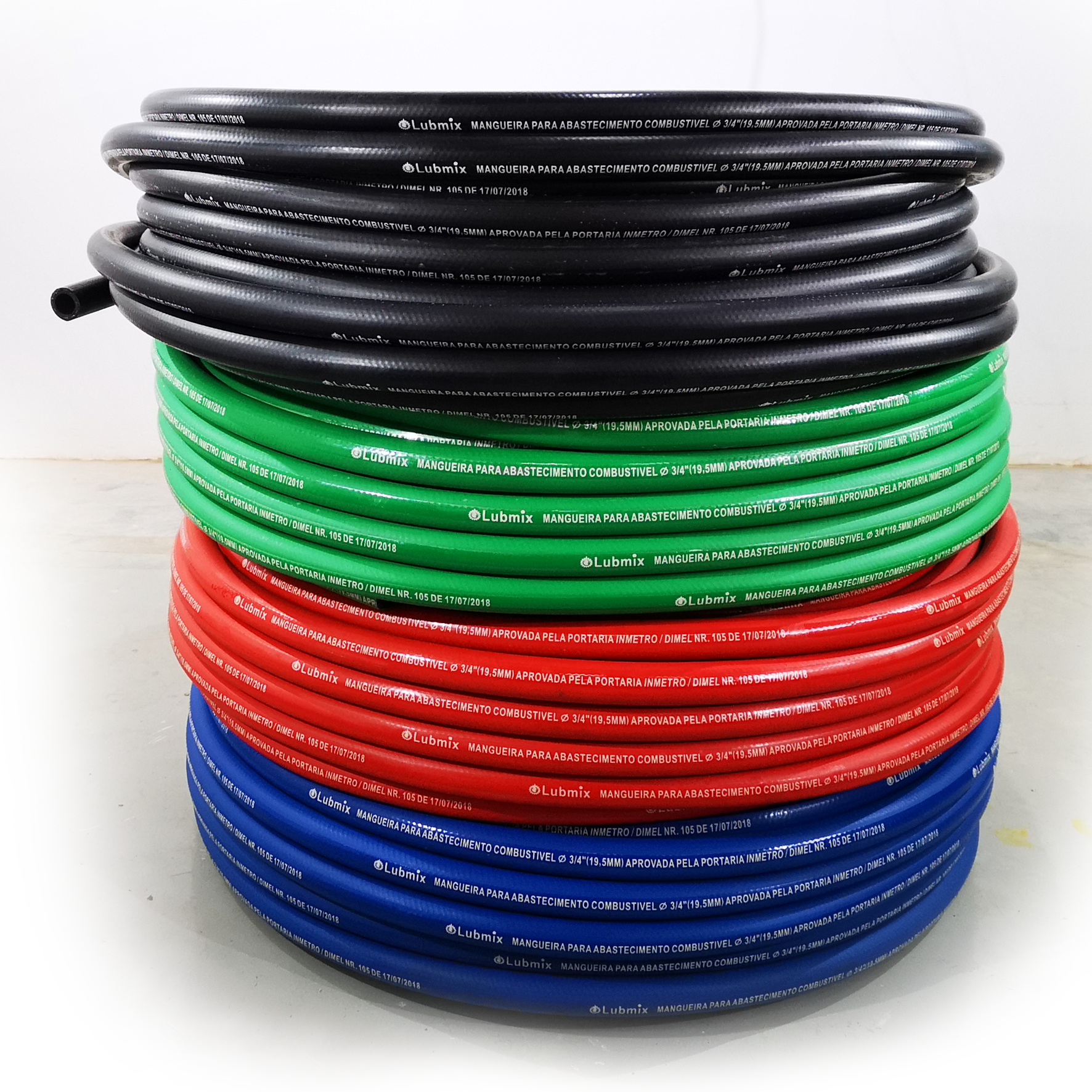 Mangueira para Abastecimento de Combustível Lubmix 3/4" x 10m com Terminais de Latão – Modelo MIX-M34LA10 - Imagem 2