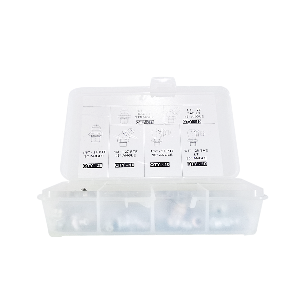 Kit Lubrificação com Mix de Pinos Graxeiros Lubmix MIX-12E80 com 80 peças - Imagem 2