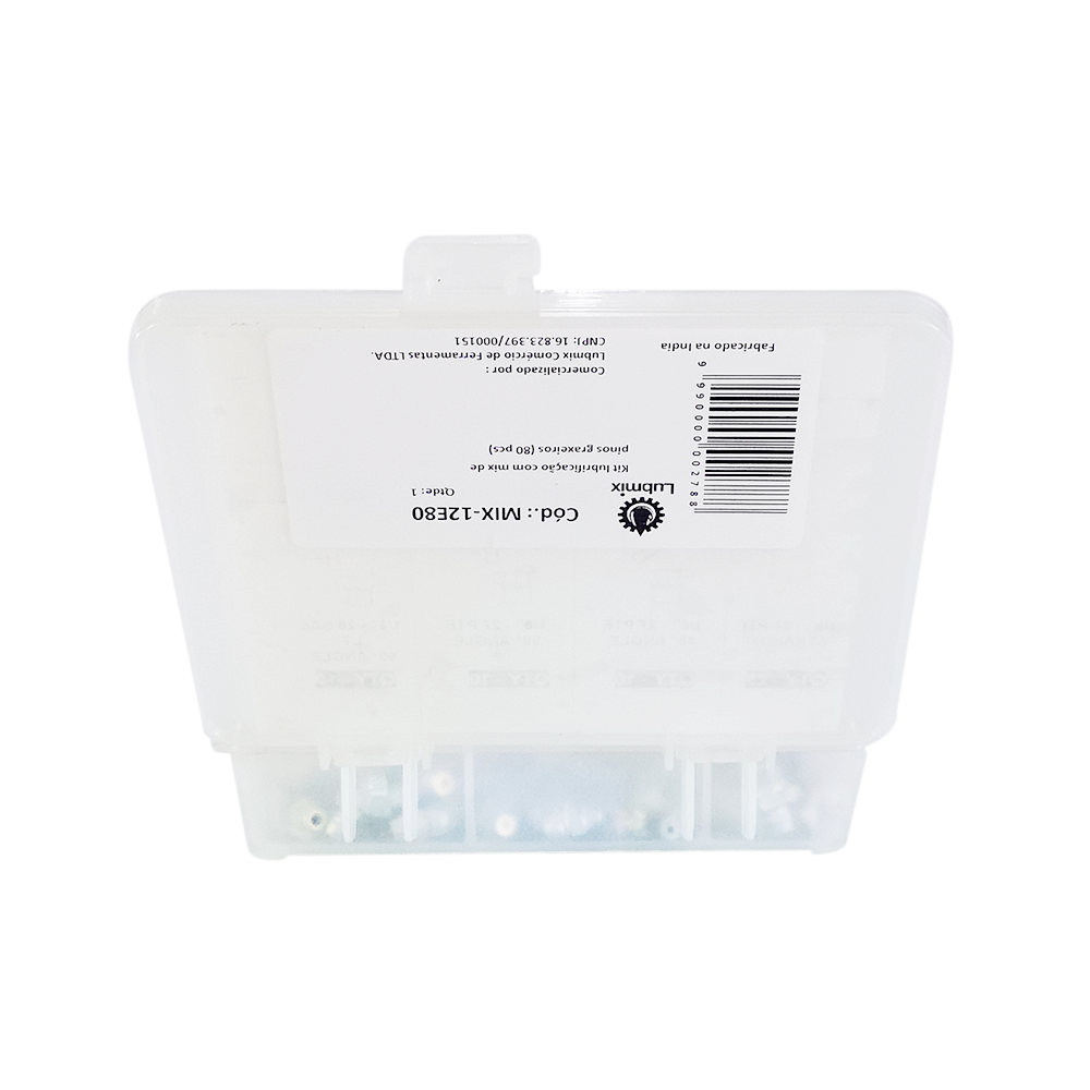 Kit Lubrificação com Mix de Pinos Graxeiros Lubmix MIX-12E80 com 80 peças - Imagem 4