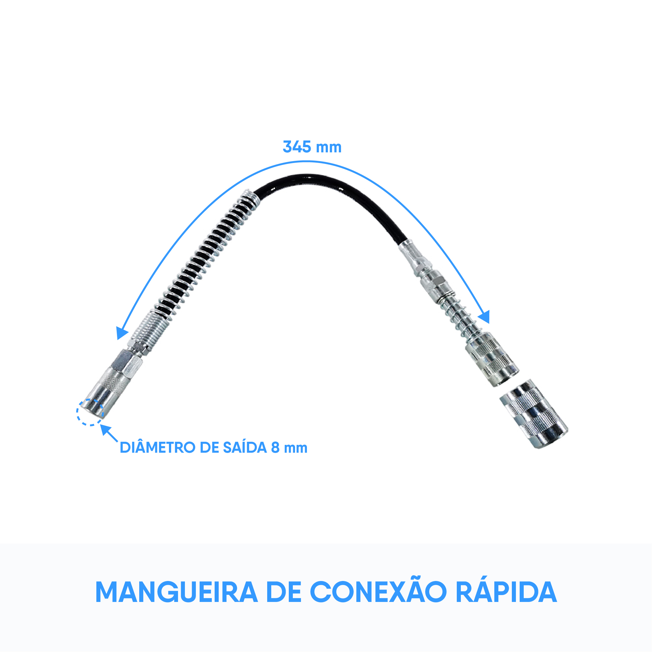 Kit Profissional de Lubrificantes com 7 Peças para Graxa Lubmix MIX-19AK7 - Imagem 8