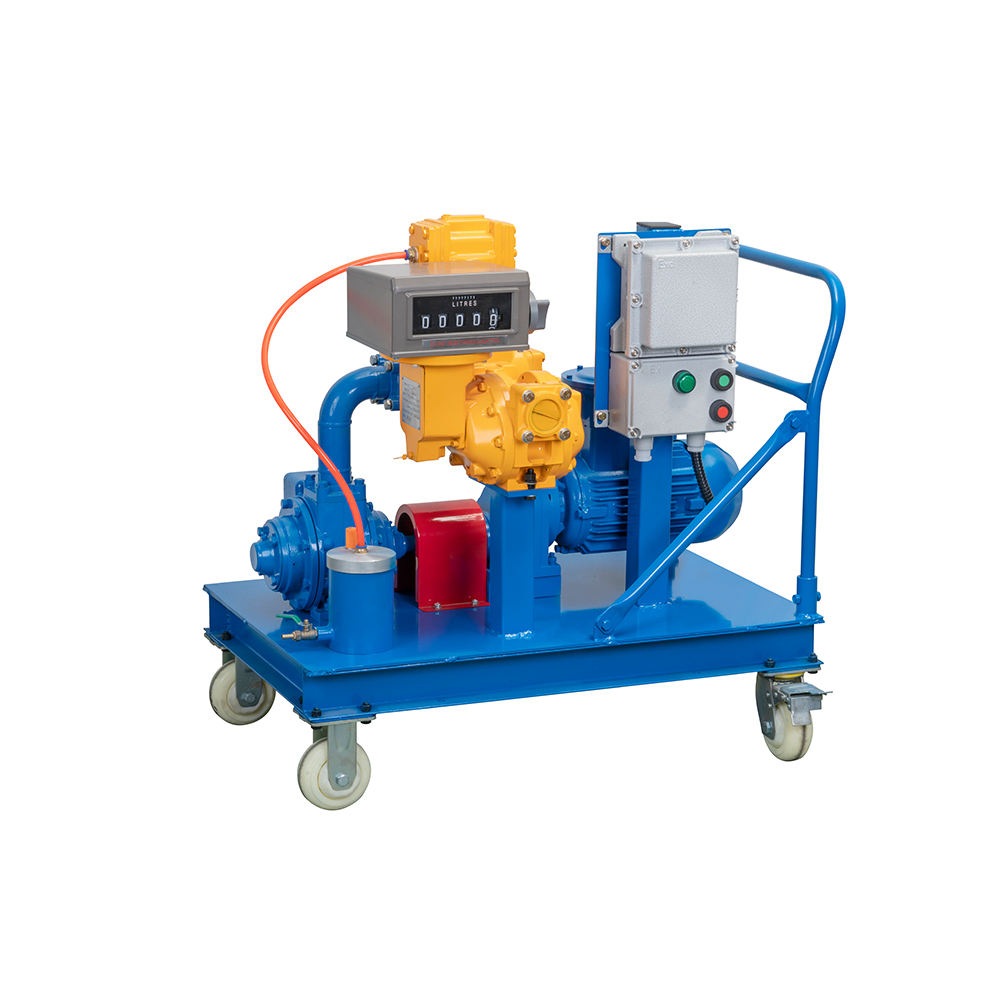 Kit de Descarga de 2" com Motor Elétrico 380V Lubmix, Medidor e Carrinho e Alta Vazão de 300 L/min MIX-9999B50T