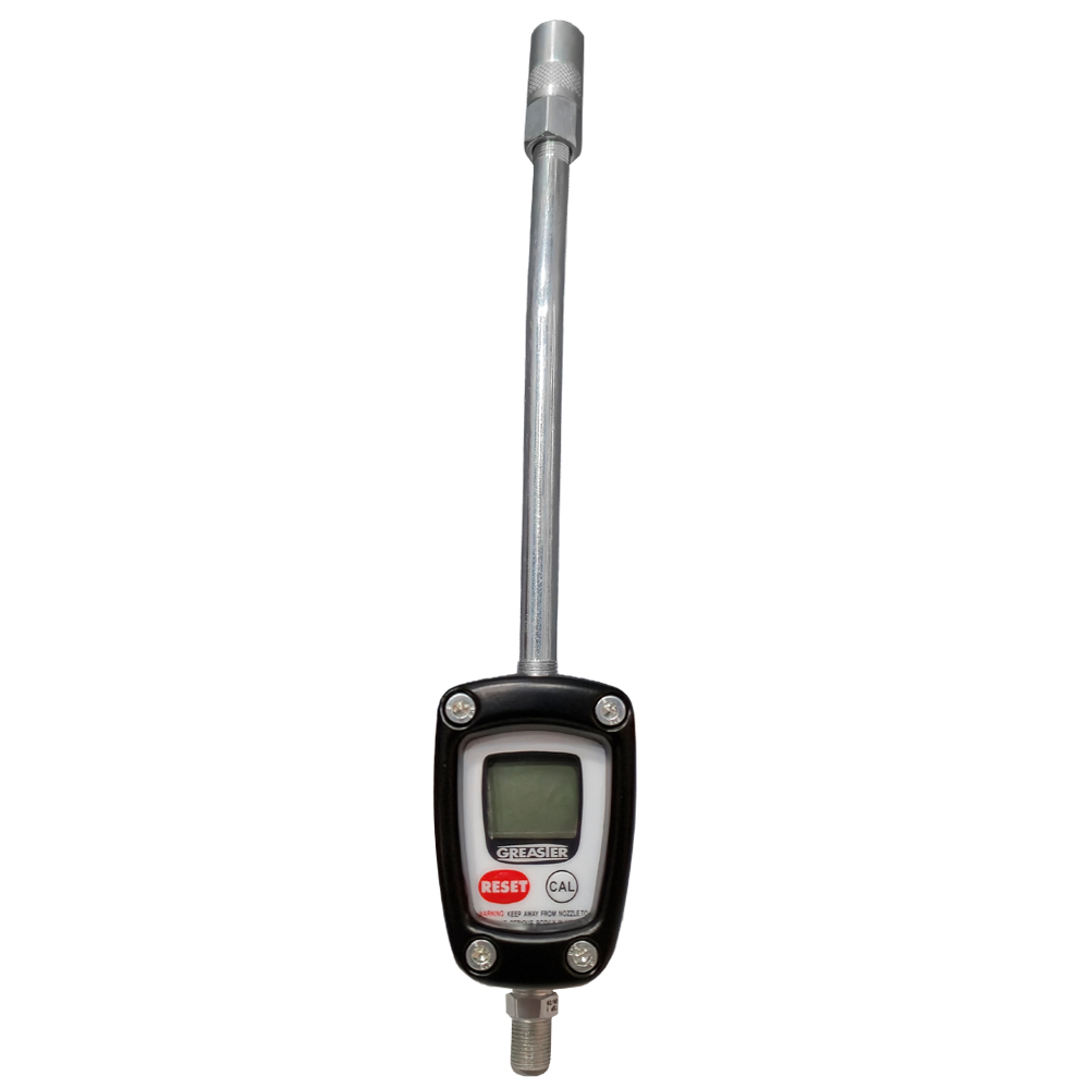 Medidor Digital para Graxa Lubmix 1/8" com Extensão, Acoplador e Vazão de 2,5 Kg/min MIX-MD214-G