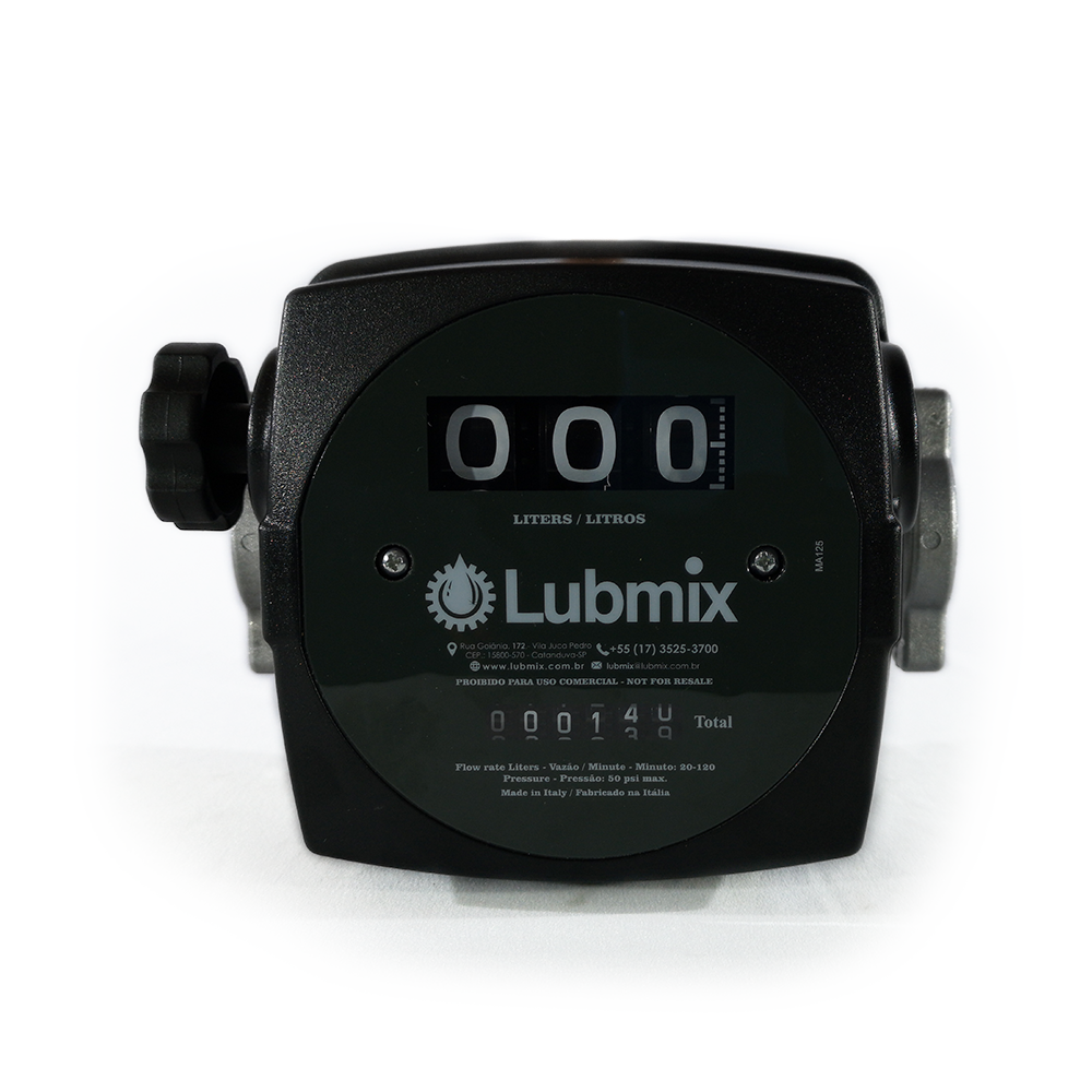Medidor Mecânico para Diesel Lubmix de 3 Dígitos, Entrada de 1" e Vazão de 120 L/min MIX-MD63D - Imagem 2