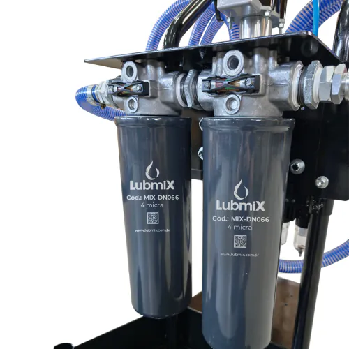 Unidade Móvel para Filtragem Pneumática de Óleo Lubrificante Lubmix MIX-UMP35, Vazão 20 L/min, Filtragem Portátil para Óleo Lubrificante Industrial e Automotivo - Imagem 6