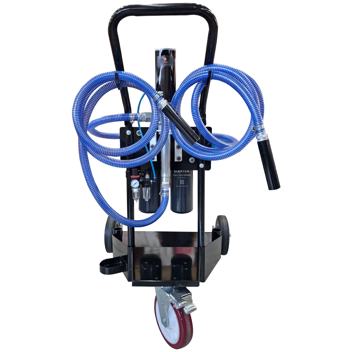 Unidade Móvel para Filtragem Pneumática de Óleo Lubrificante Lubmix MIX-UMP35, Vazão 20 L/min, Filtragem Portátil para Óleo Lubrificante Industrial e Automotivo - Imagem 2